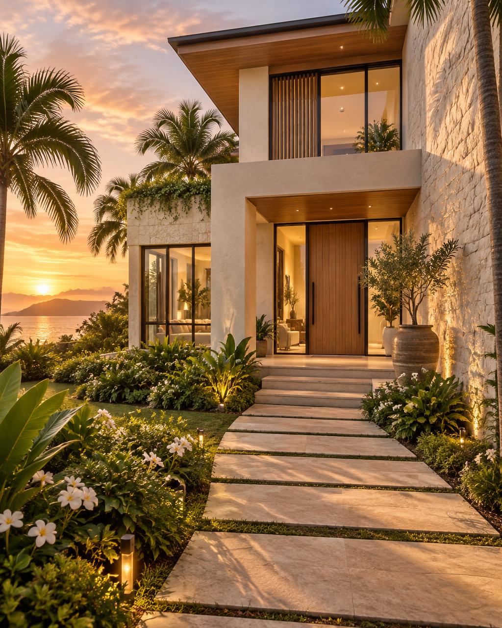 A modern Cebu home at sunset, the kind of property Jonabelle markets for owners
